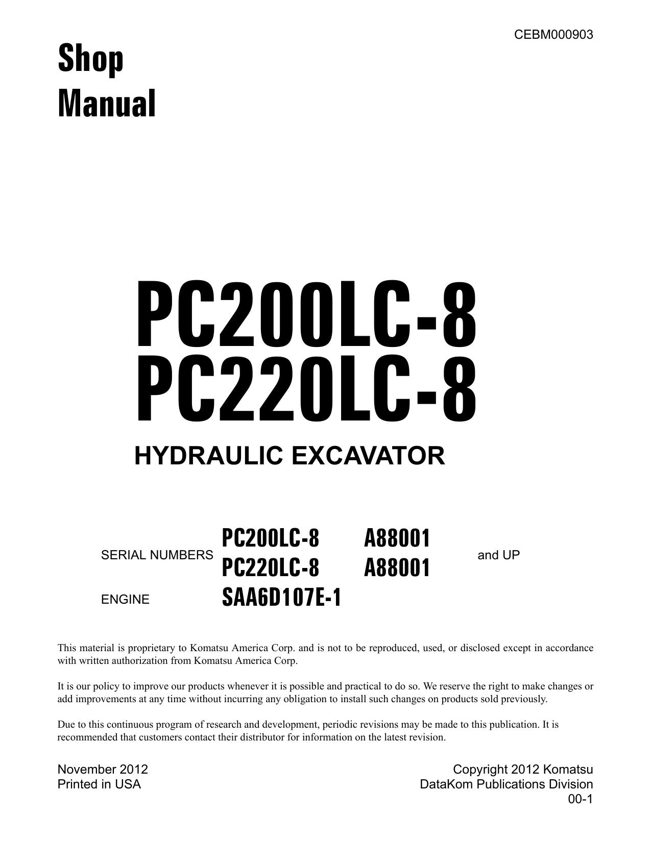 PC200LC-8, PC220LC-8